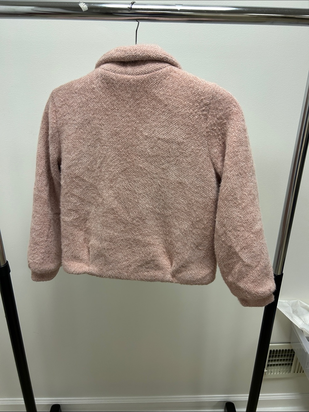MISSI Blush Pink Double-Breasted Cotton Pea Coat image 3